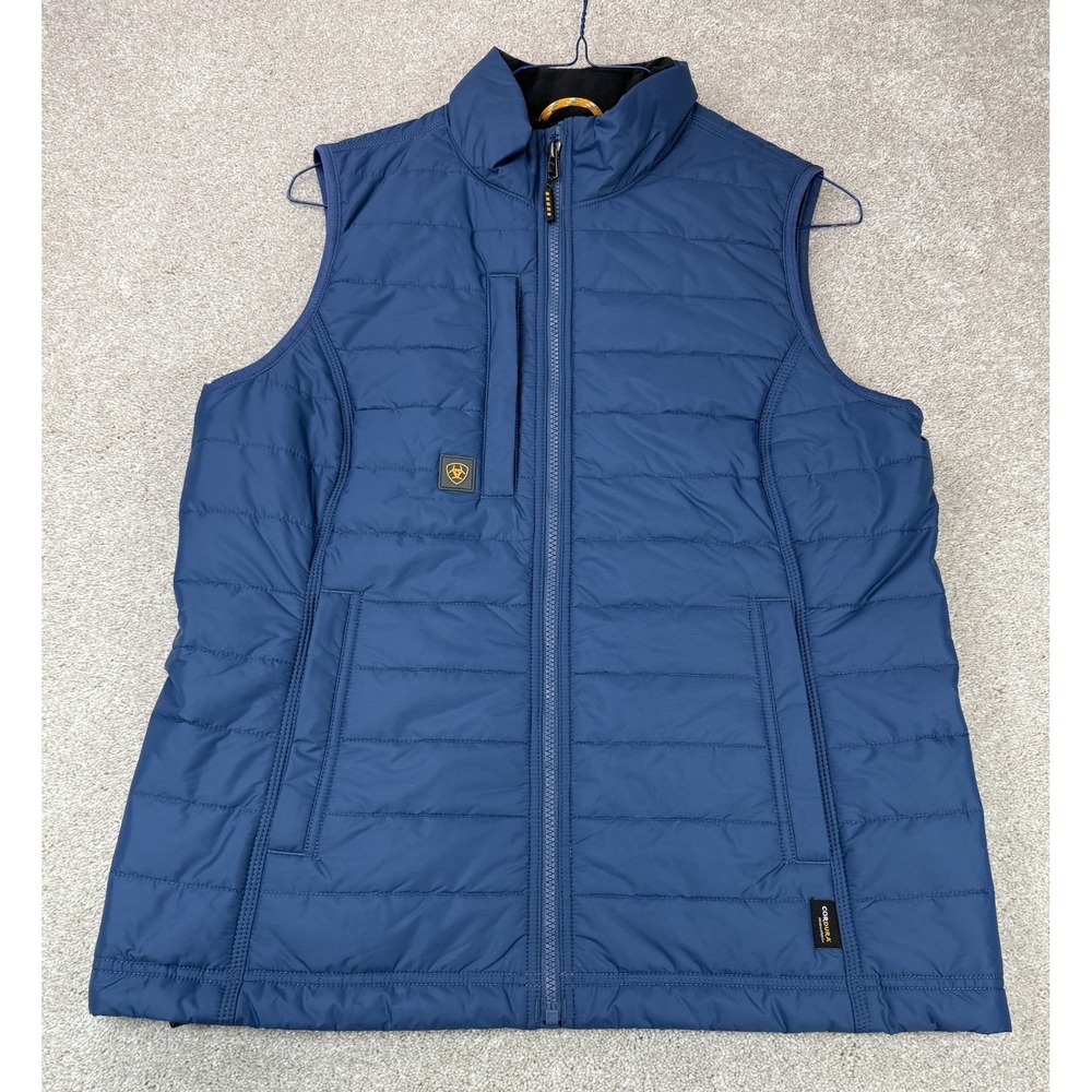 Ariat Rebar Cordura Women's MEDIUM Blue Insulated Vest Workwear Causal NWOT